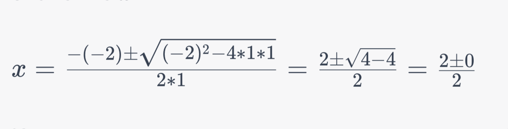 формула квадратного уравнения.