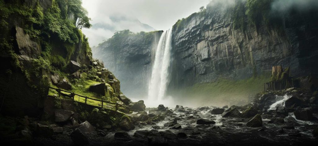 Высота водопада — аналогия с напряжением в законе Ома