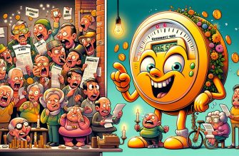 Живописная карикатура на тему изменений в ЖКХ и реакции населения