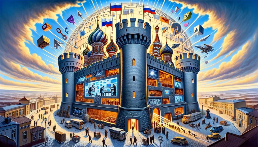 Крепость с символикой России защищается от влияния иностранного интернета