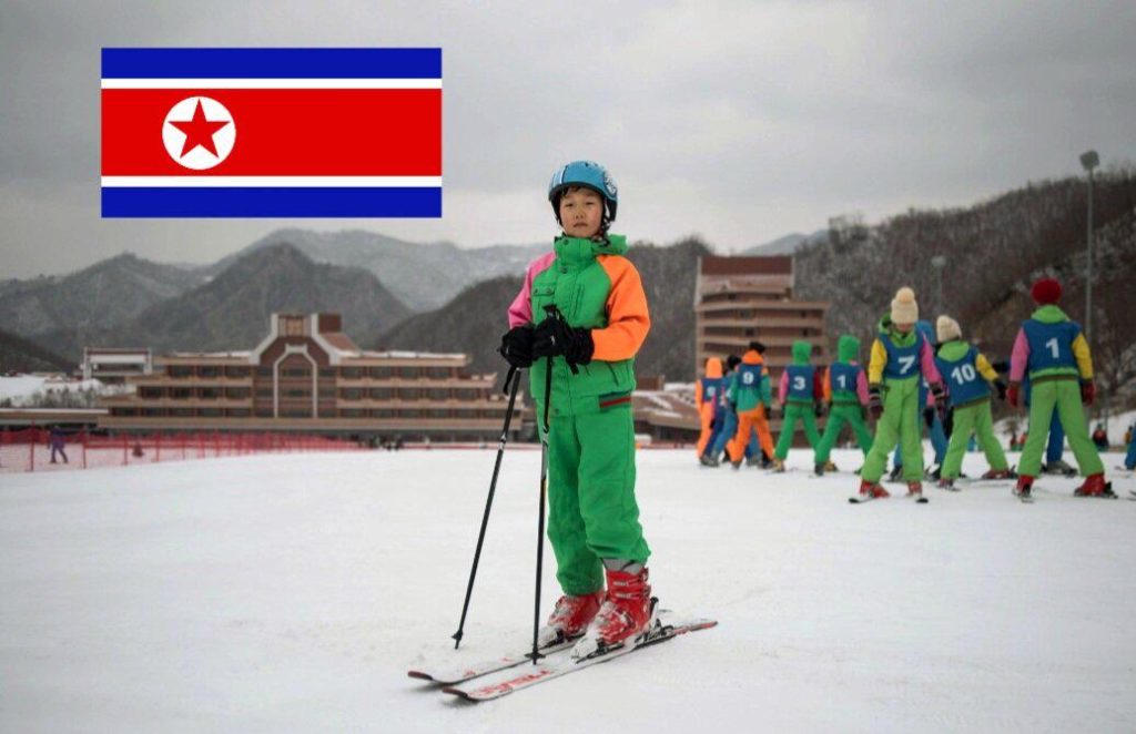 Мальчик на горнолыжном склоне в Северной Корее