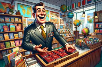 Улыбчивый продавец в офисе с паспортами РФ