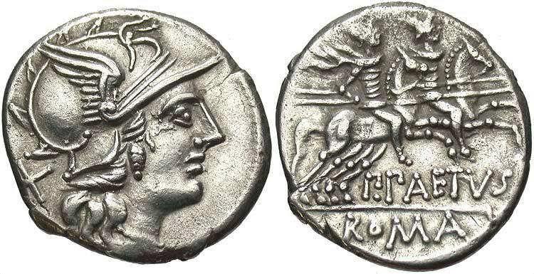 Древнеримский денарий, 269-218 гг. до н.э.