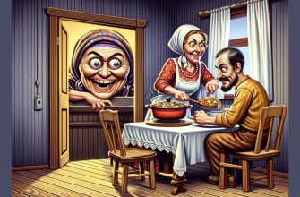 Счастливая пара наслаждается ужином после рассказа соседки