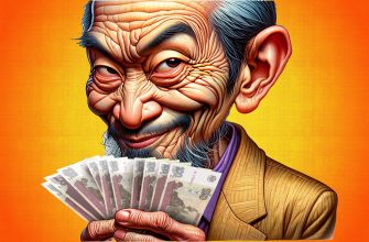 Мудрый пожилой мужчина с деньгами
