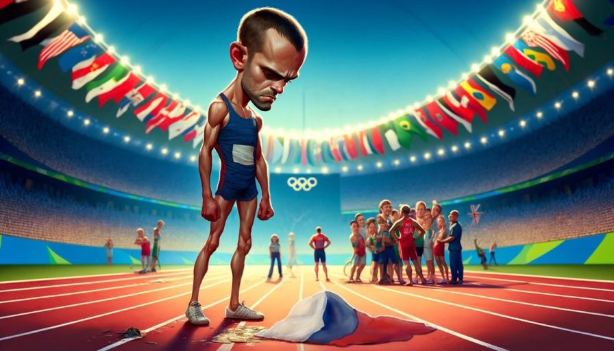 Изолированный российский спортсмен на Олимпийских играх