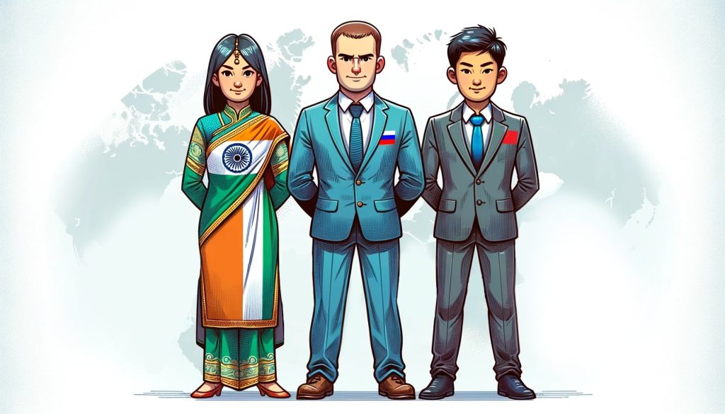 Представители Индии, России и Китая