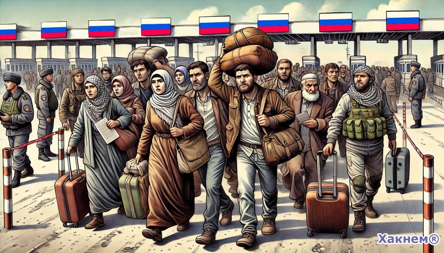 Палестинские беженцы пересекают границу России