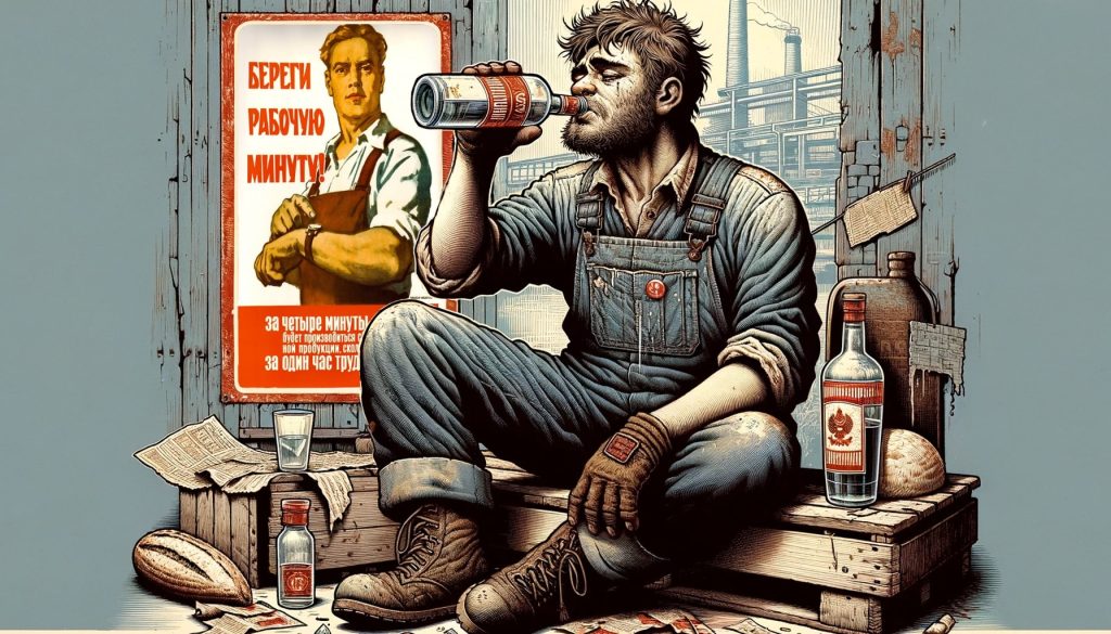 Рабочий в СССР пьёт