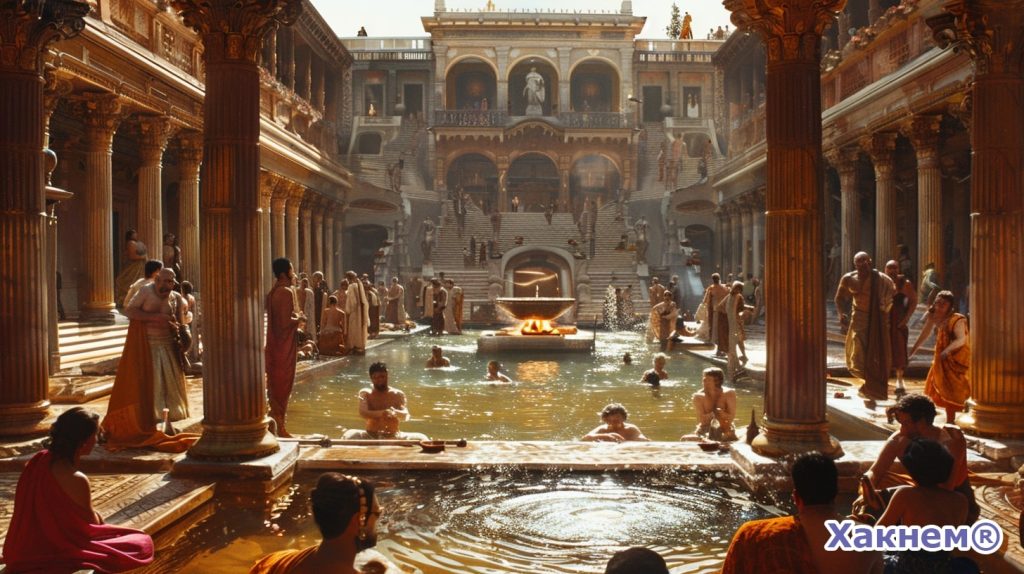 Богатая элита в римских банях