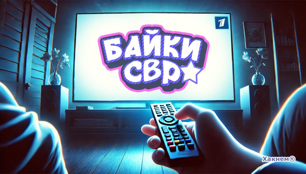 Телезритель смотрит шоу "Байки СВР" на Первом канале