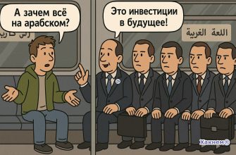 Пассажир спрашивает, зачем всё на арабском, чиновник отвечает — это инвестиции в будущее